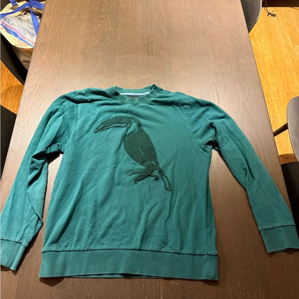 Bonobos Teal Crewneck Sweater with Tuscan Design